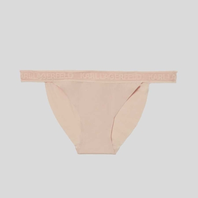 Beige Karl Lagerfeld Ultra-light Karl Logo Briefs Women's Underwear | USA50IBKY