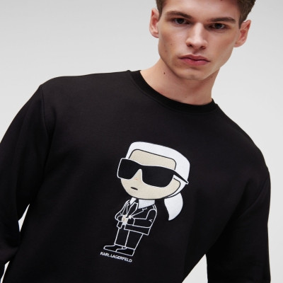 Black Karl Lagerfeld Ikonik 2.0 Men's Sweatshirts | USA12DQYM