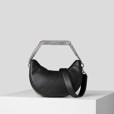 Black Karl Lagerfeld K/Id Half-moon Women's Shoulder Bags | USA89OBYU