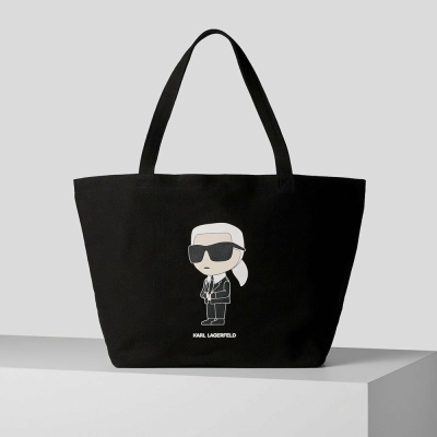 Black Karl Lagerfeld K/Ikonik 2.0 Karl Shopper Women's Tote Bags | USA28OSVP