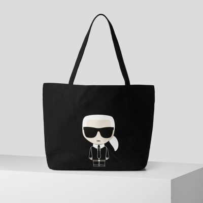 Black Karl Lagerfeld K/Ikonik Karl Women's Tote Bags | USA85VMKL