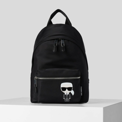 Black Karl Lagerfeld K/Ikonik Nylon Women's Backpacks | USA81DKLI