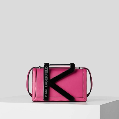 Black Karl Lagerfeld K/Karl Handle Women's Shoulder Bags | USA28MVHE