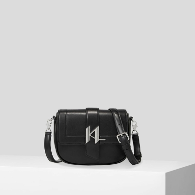 Black Karl Lagerfeld K/Saddle Women's Shoulder Bags | USA48BMOQ