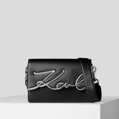 Black Karl Lagerfeld K/Signature Women's Shoulder Bags | USA67BSVH