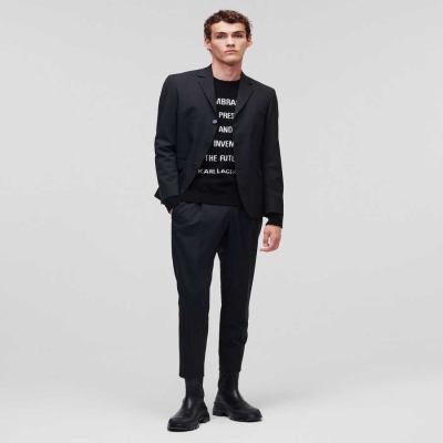 Black Karl Lagerfeld K/Tailored Men's Blazers | USA83KJHW