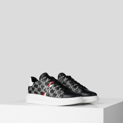 Black Karl Lagerfeld Kapri Maison Karl Logo Men's Sneakers | USA20GSDE