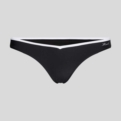 Black Karl Lagerfeld Karl Dna With Contrast Women's Beachwear | USA28LKSQ