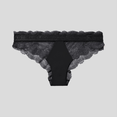 Black Karl Lagerfeld Lace Bikini Briefs Women's Underwear | USA73EDNG