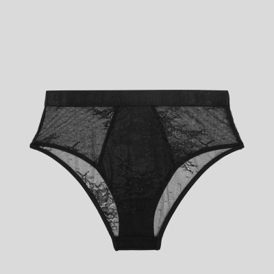 Black Karl Lagerfeld Lace Culottes Women's Underwear | USA18AUTI