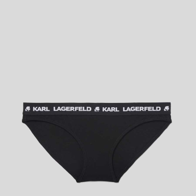 Black Karl Lagerfeld Logo Briefs Women's Underwear | USA91RQTE