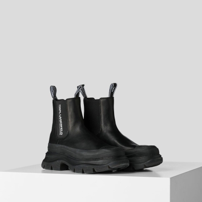 Black Karl Lagerfeld Luna Maison Karl Women's Boots | USA61YMQV