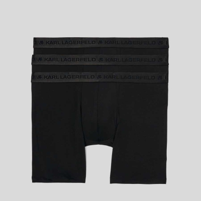 Black Karl Lagerfeld Premium Karl Logo Boxers – 3 Pack Men's Underwear | USA42MTLG