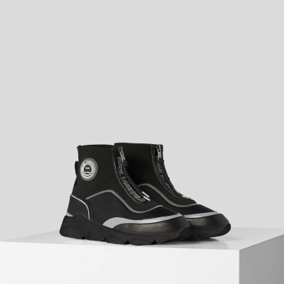 Black Karl Lagerfeld Rue St-guillaume Logo Ankle Boots Men's Sneakers | USA79SNOJ