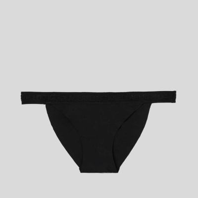 Black Karl Lagerfeld Ultra-light Karl Logo Briefs Women's Underwear | USA20LDPC