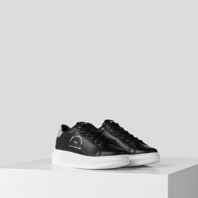 Black / Silver Karl Lagerfeld Rue St-guillaume Logo Kapri Women's Sneakers | USA60IGEW