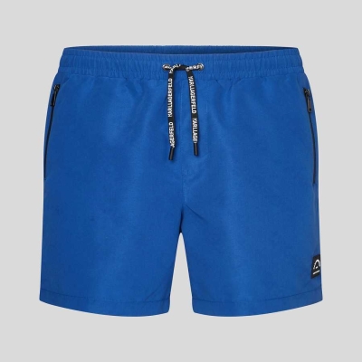 Blue Karl Lagerfeld Tonal Diagonal Karl Logo Board Shorts Men's Beachwear | USA39ZINH