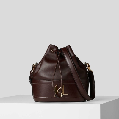 Brown Karl Lagerfeld K/Saddle Women's Bucket Bag | USA12XKSY