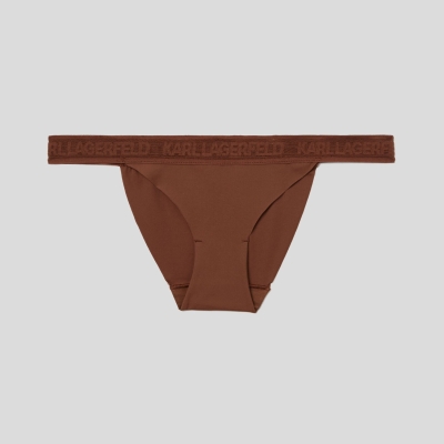 Brown Karl Lagerfeld Ultra-light Karl Logo Briefs Women's Underwear | USA12QRYO