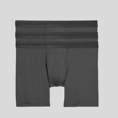 Grey Karl Lagerfeld Premium Karl Logo Boxers – 3 Pack Men's Underwear | USA58LYUQ