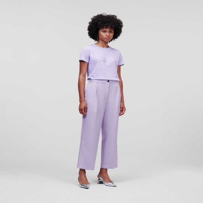 Lavender Karl Lagerfeld Tailored Women's Pants | USA06ZJSK