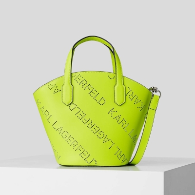 Light Green Karl Lagerfeld K/Punched Logo Small Women's Tote Bags | USA25ZJEY