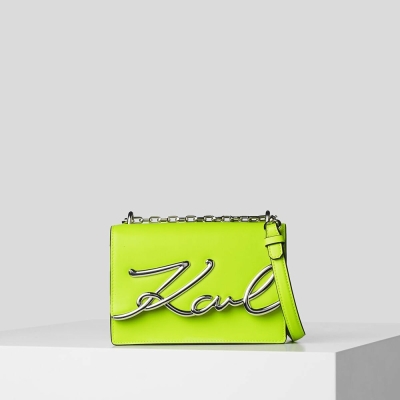 Light Green Karl Lagerfeld K/Signature Small Women's Shoulder Bags | USA45LAKQ