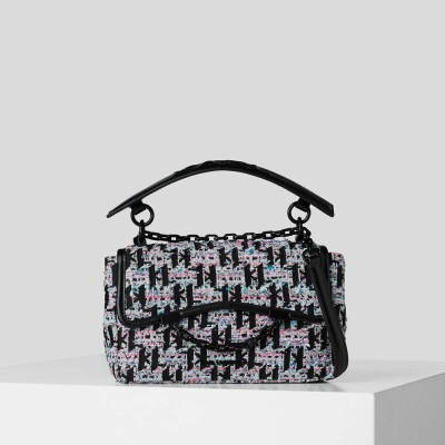 Multicolor Karl Lagerfeld K/Karl Seven Soft Monogram BouclÉ Women's Shoulder Bags | USA63WZOE