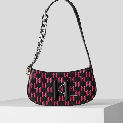 Multicolor Karl Lagerfeld K/Saddle Multicoloured Monogram Women's Shoulder Bags | USA08WFSL