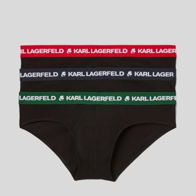 Multicolor Karl Lagerfeld Karl Logo Briefs - 3 Pack Men's Underwear | USA31FRUH