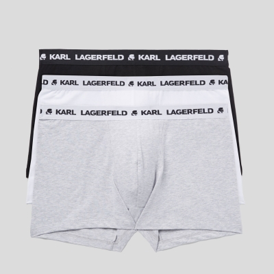 Multicolor Karl Lagerfeld Karl Logo Monochrome Trunks - 3 Pack Men's Underwear | USA40AVOE