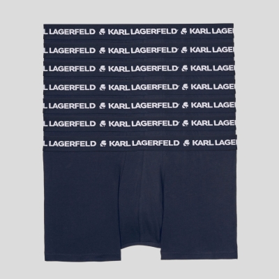 Navy Karl Lagerfeld Karl Logo Trunks - 7 Pack Men's Underwear | USA83PJXE