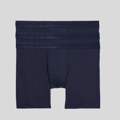 Navy Karl Lagerfeld Premium Karl Logo Boxers – 3 Pack Men's Underwear | USA89CDUX