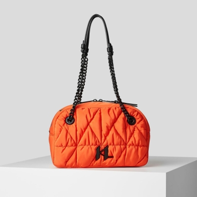 Orange Karl Lagerfeld K/Studio Nylon Women's Bowling Bag | USA13CAJU