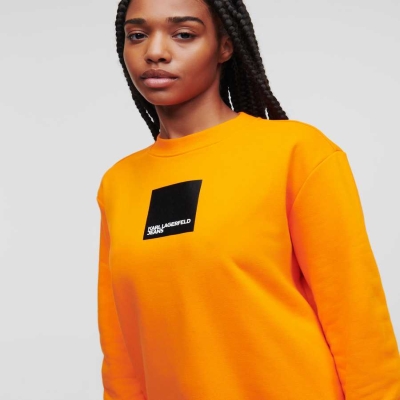 Orange Karl Lagerfeld Klj Women's Sweatshirts | USA48OLQP