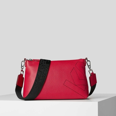 Red Karl Lagerfeld K/Athleisure Women's Crossbody Bags | USA73AZVT