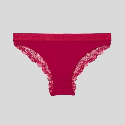 Red Karl Lagerfeld Lace Briefs Women's Underwear | USA28THBR