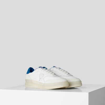 White / Blue Karl Lagerfeld Brink Plexikonic Men's Sneakers | USA37PDCO