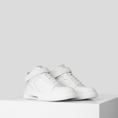 White Karl Lagerfeld Elektro High Top Men's Sneakers | USA17DPBA