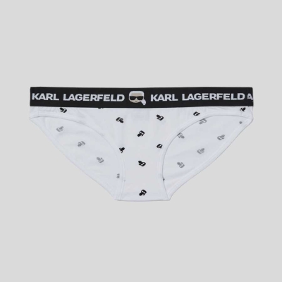 White Karl Lagerfeld Ikonik Karl Briefs Women's Underwear | USA74MKCH