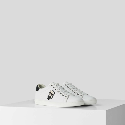 White Karl Lagerfeld Kourt 2 Karl Ikonik 3d Men's Sneakers | USA64UJZO