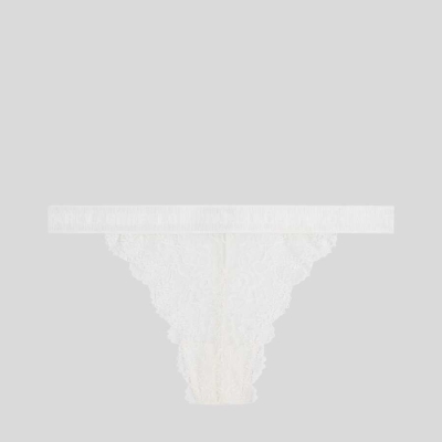 White Karl Lagerfeld Lace Brazilian Brief Women's Underwear | USA10QSPF