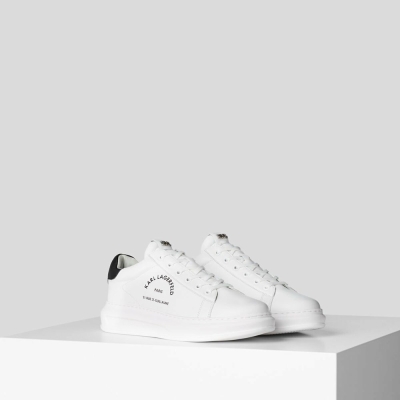 White Karl Lagerfeld Rue St-guillaume Logo Kapri Men's Sneakers | USA86GCQZ