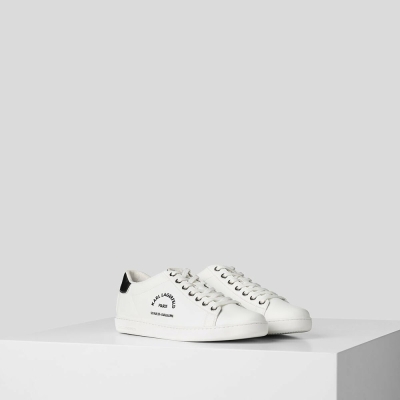 White Karl Lagerfeld Rue St-guillaume Logo Kupsole Women's Sneakers | USA97MBTS