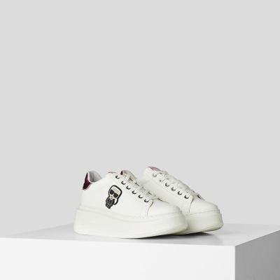 White / Pink Karl Lagerfeld Anakapri K/Ikonic Women's Sneakers | USA28CWJF