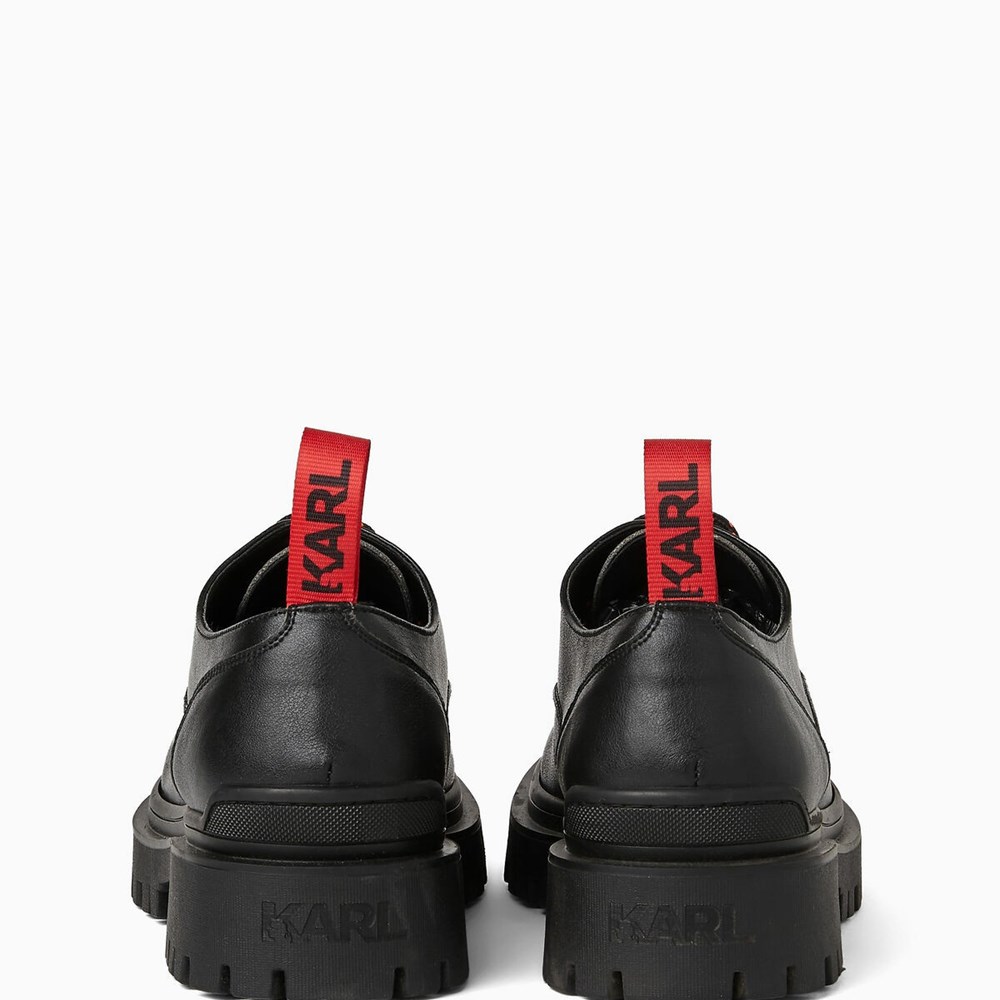 Black Karl Lagerfeld Cara Loves Karl Derby Shoes Men's Sneakers | USA93KXUC