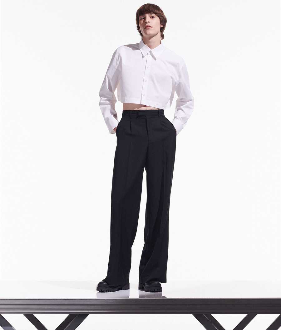 Black Karl Lagerfeld Cara Loves Karl Wide-leg Men's Pants | USA19ZCOX