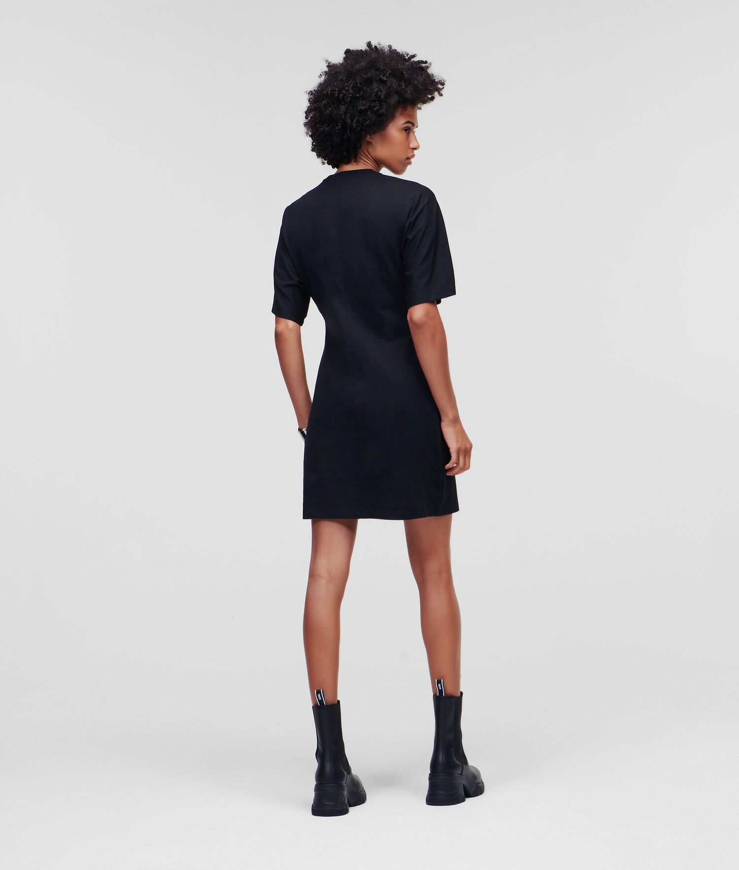 Black Karl Lagerfeld Fitted Women's Dresses | USA32KGJA