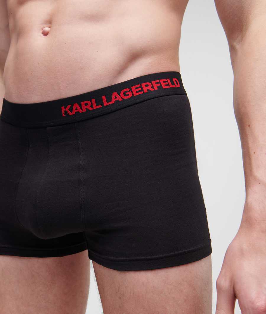 Black Karl Lagerfeld Hip Logo Trunk – 3 Pack Men's Underwear | USA54BTGP