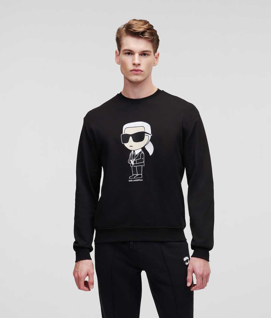 Black Karl Lagerfeld Ikonik 2.0 Men's Sweatshirts | USA12DQYM